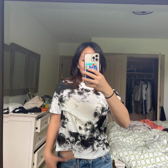 Zara Tops - Zara marble print short sleeve top